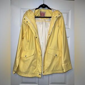 Levi's Women's Rubberized Hooded Jacket Yellow Size Large